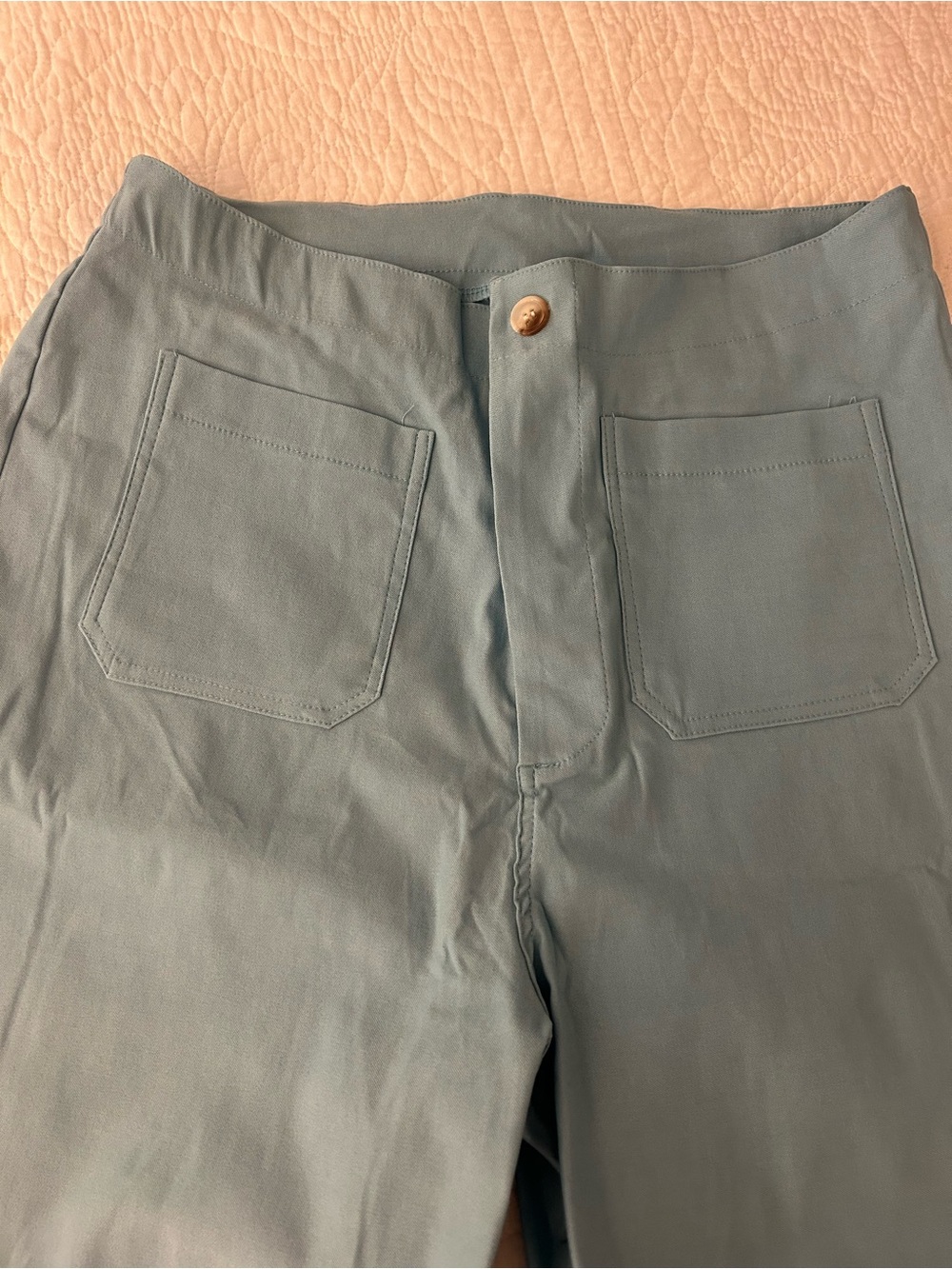 light blue  Wide-Leg Women's Trousers